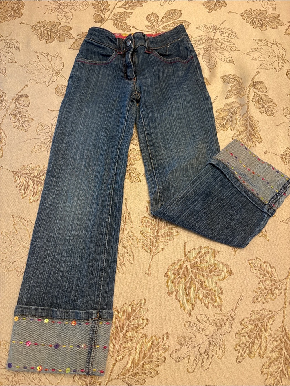 Vintage Gymboree girls jeweled cuff jeans